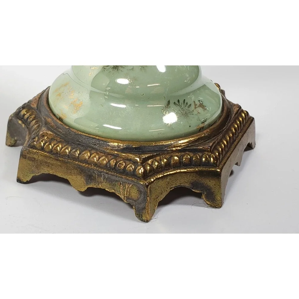 Antique French Sevres Style Urn Vase Porcelain Marked Lid Hand-Painted